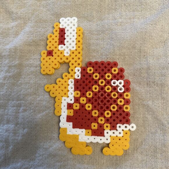 Koopa Troopa Sprite Pixel Art Perler Beads NES Red Retro Art Vintage Mario Bros. - Picture 1 of 9
